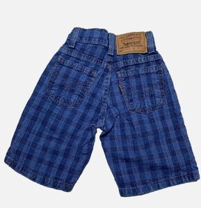 Rare Vintage Levi's Kids Checkered Blue Shorts